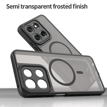 Husa MagSafe pentru Motorola Moto G56, Techsuit, HaloFrost II, Neagra
