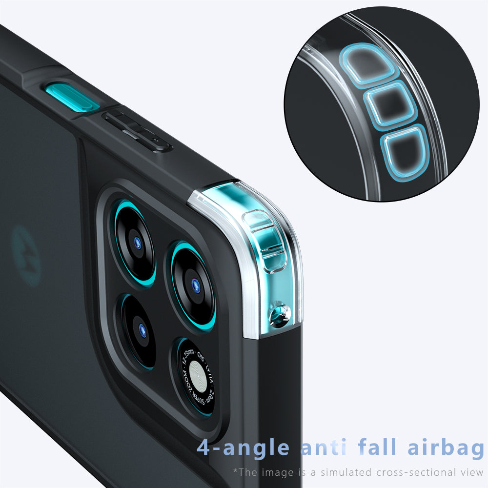 Husa MagSafe pentru Motorola Moto G77 / G67, Techsuit, PureFrost, Neagra Satinata