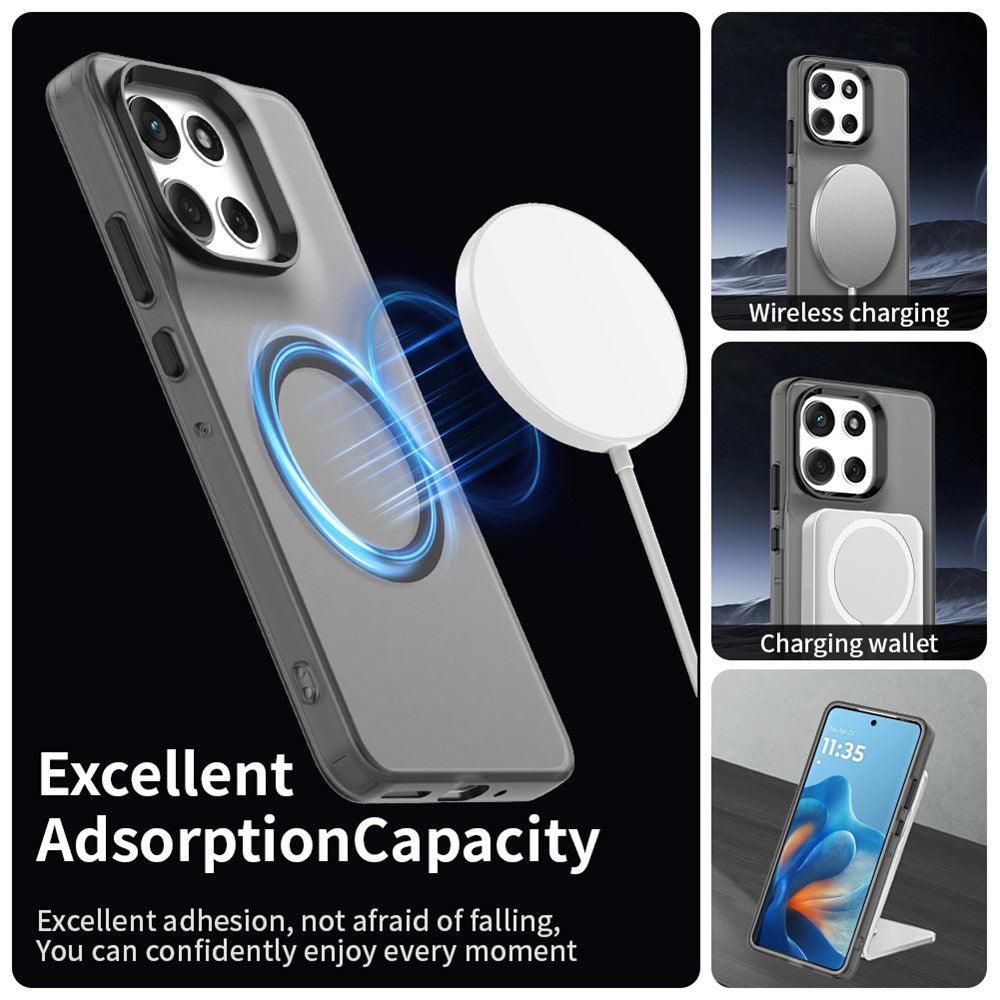 Husa MagSafe pentru Motorola Moto G86, Techsuit, CandyCase, Neagra