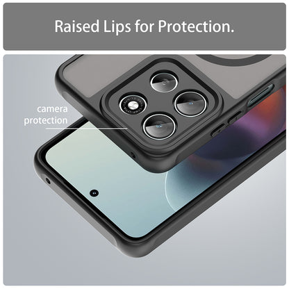 Husa MagSafe pentru Motorola Moto G86, Techsuit, HaloFrost II, Neagra