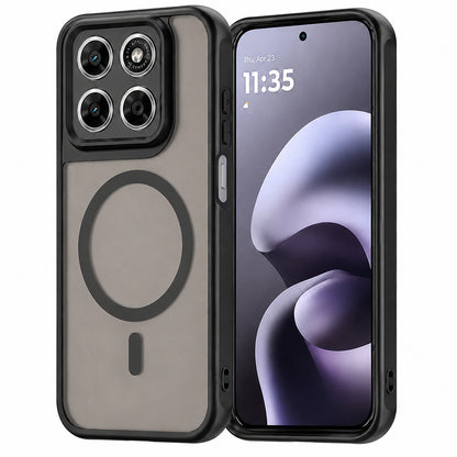 Husa MagSafe pentru Motorola Moto G87 / G77 / G67, Techsuit, HaloFrost II, Neagra
