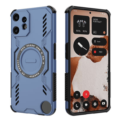 Husa MagSafe pentru Nothing CMF Phone 2 Pro, Techsuit, ArmorMag, Albastra