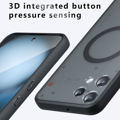 Husa MagSafe pentru Nothing Phone (3a) Lite, Techsuit, PureFrost, Neagra Satinata