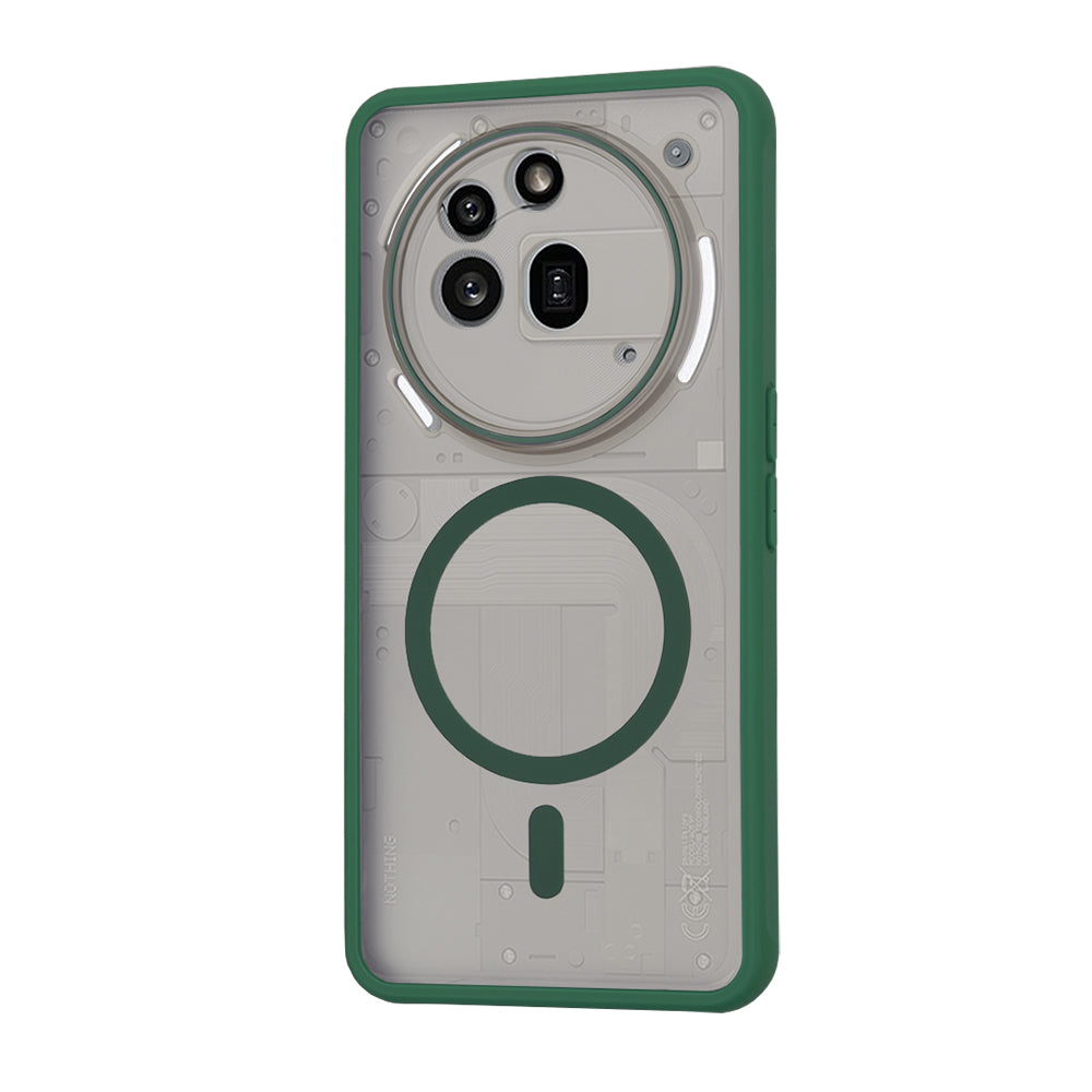 Husa MagSafe pentru Nothing Phone (3a) Pro, Techsuit, HaloFrost, Verde