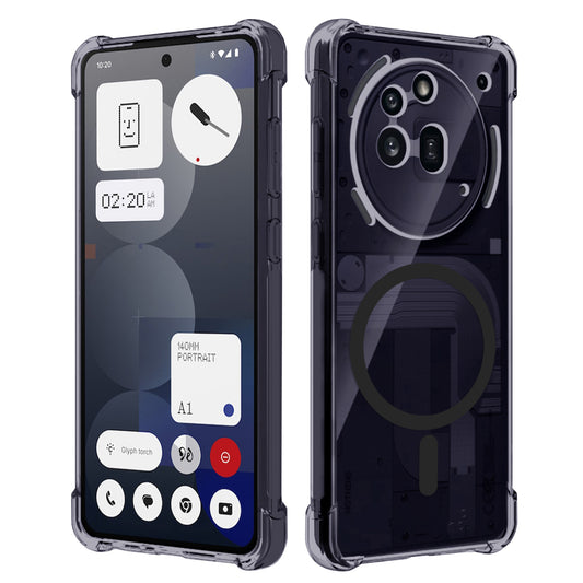 Husa MagSafe pentru Nothing Phone (3a) Pro, Techsuit, Shockproof Clear, Fumurie
