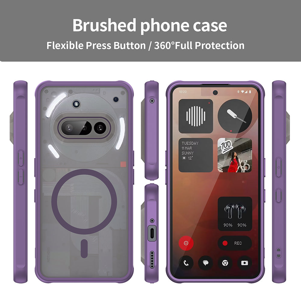 Husa MagSafe pentru Nothing Phone (3a), Techsuit, HaloFrost II, Mov
