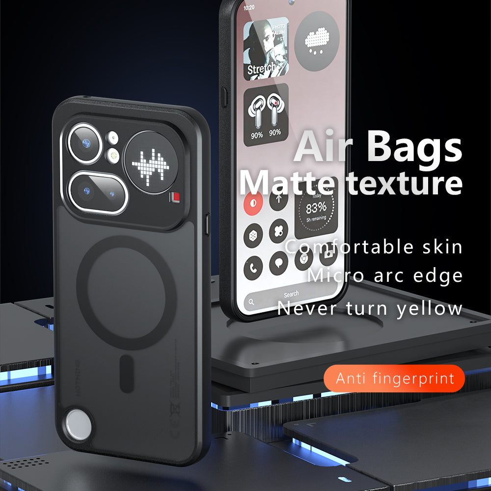 Husa MagSafe pentru Nothing Phone (4b), Techsuit, PureFrost, Neagra Satinata