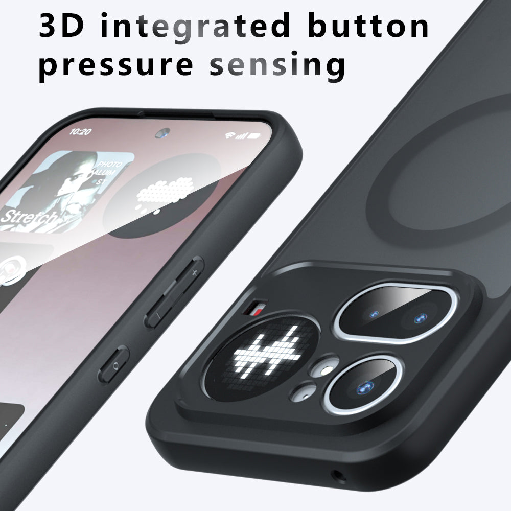 Husa MagSafe pentru Nothing Phone (4b), Techsuit, PureFrost, Neagra Satinata