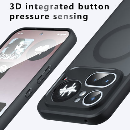 Husa MagSafe pentru Nothing Phone (4b), Techsuit, PureFrost, Neagra Satinata