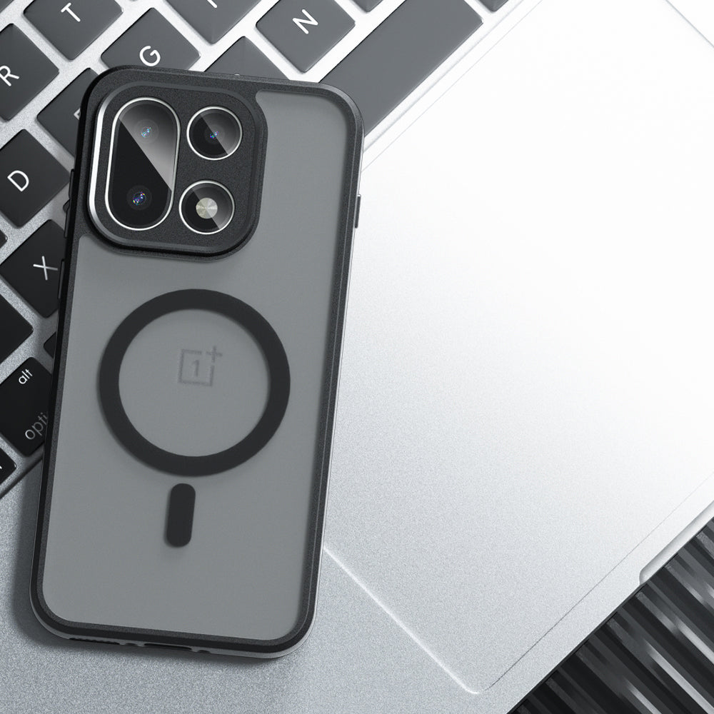 Husa MagSafe pentru OnePlus 15, Techsuit, PureFrost, Neagra Satinata