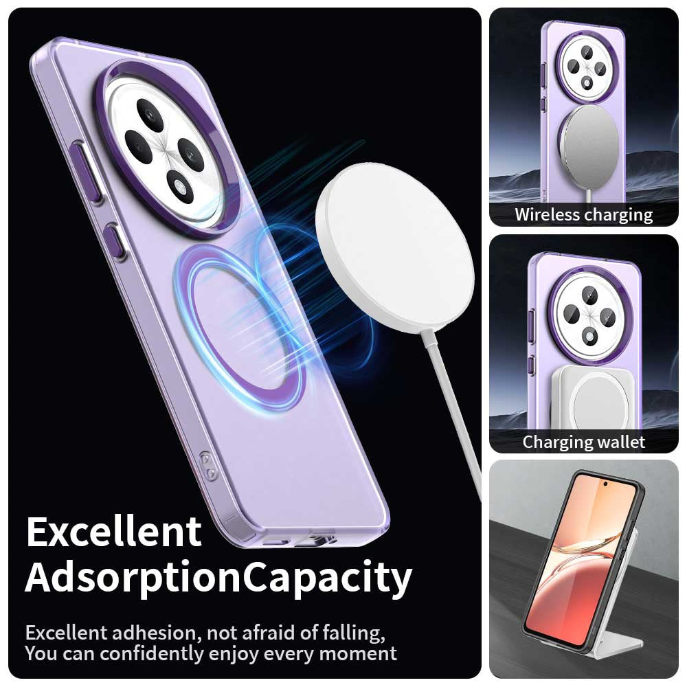 Husa MagSafe pentru Oppo A3 4G / A3 5G, Techsuit, CandyCase, Mov