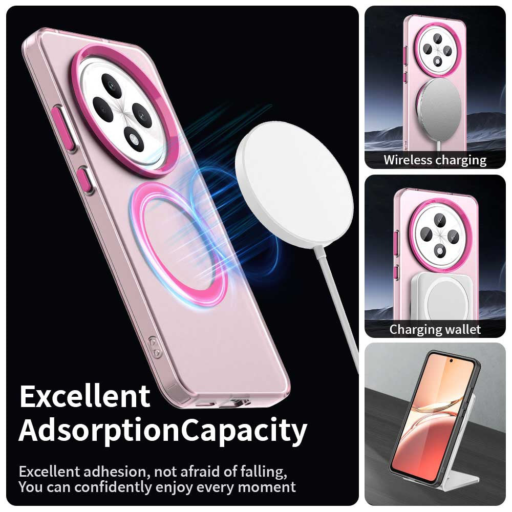 Husa MagSafe pentru Oppo A3 4G / A3 5G, Techsuit, CandyCase, Roz