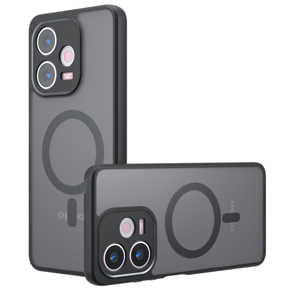 Husa MagSafe pentru Oppo A5 Pro 4G / A5 Pro, Techsuit, PureFrost, Neagra Satinata