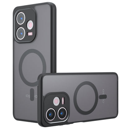Husa MagSafe pentru Oppo A5 Pro 4G / A5 Pro, Techsuit, PureFrost, Neagra Satinata