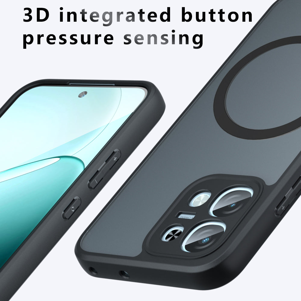 Husa MagSafe pentru Oppo A6 4G, Techsuit, PureFrost, Neagra Satinata