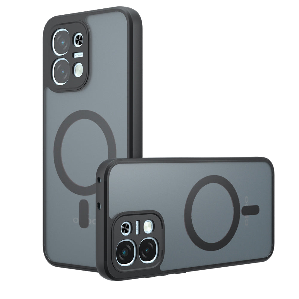 Husa MagSafe pentru Oppo A6 Pro 5G / A6 Pro 4G, Techsuit, PureFrost, Neagra Satinata