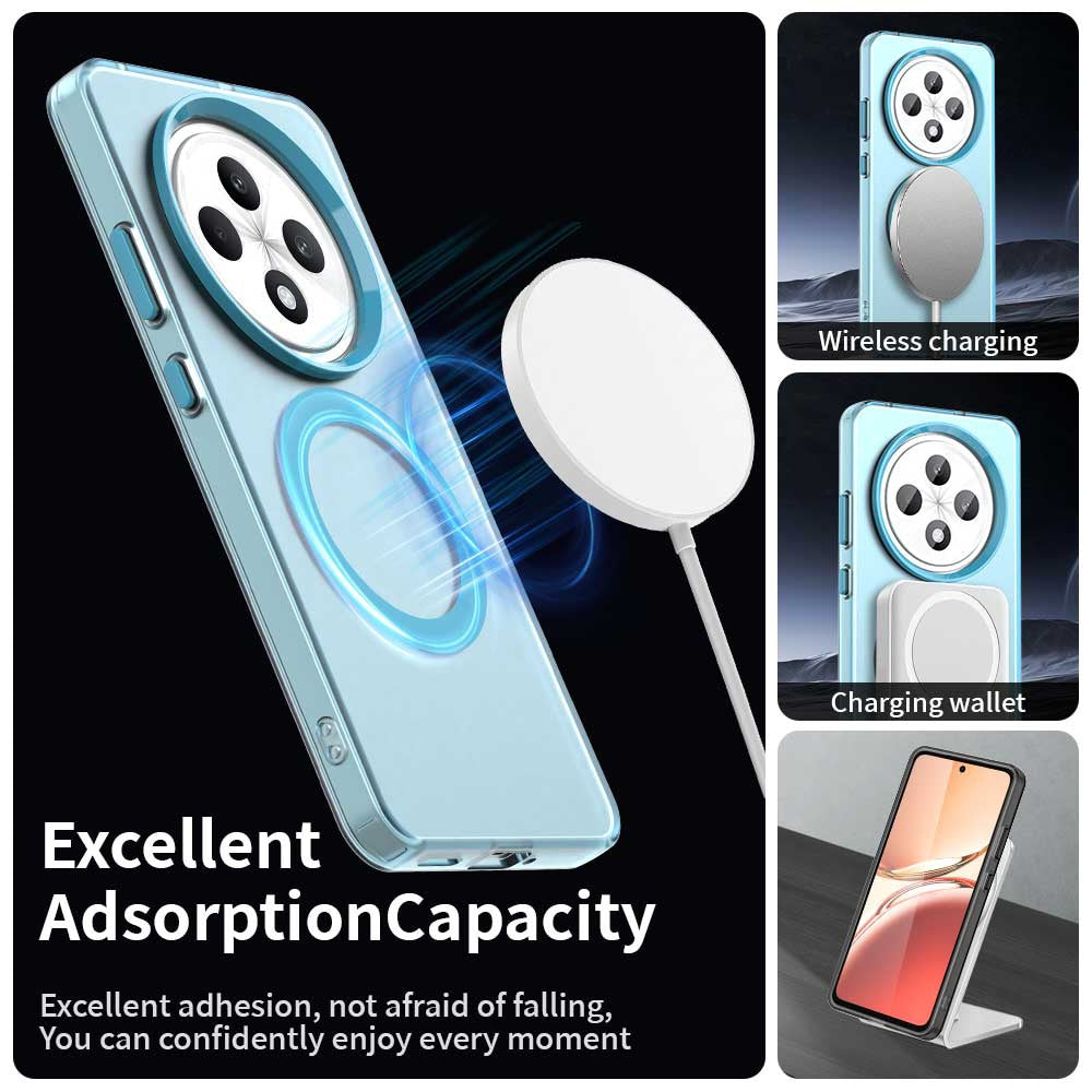 Husa MagSafe pentru Oppo Reno12 FS 5G / Reno12 FS 4G / Reno12 F 4G / Reno12 F, Techsuit, CandyCase, Albastra