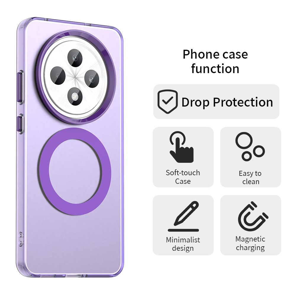 Husa MagSafe pentru Oppo Reno12 FS 5G / Reno12 FS 4G / Reno12 F 4G / Reno12 F, Techsuit, CandyCase, Mov
