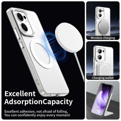 Husa MagSafe pentru Oppo Reno13 FS 5G / Reno13 F 4G / Reno13 F, Techsuit, CandyCase, Alba