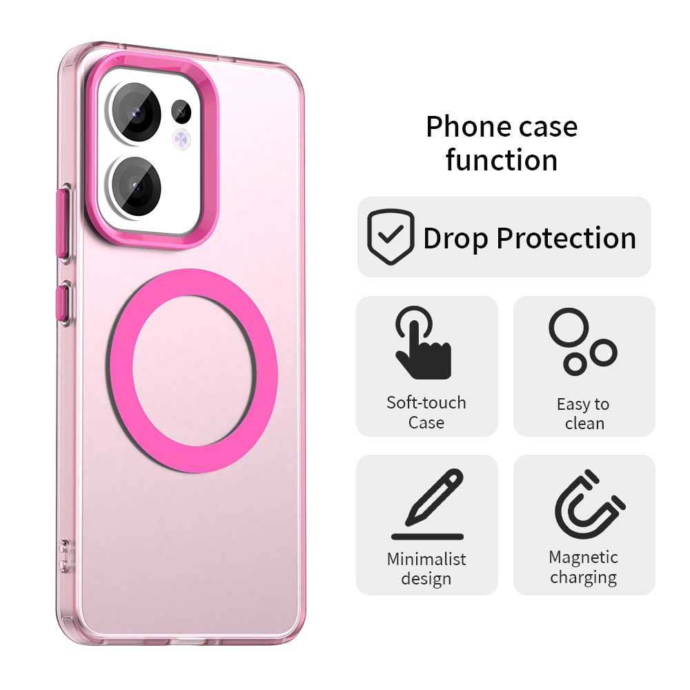 Husa MagSafe pentru Oppo Reno13 FS 5G / Reno13 F 4G / Reno13 F, Techsuit, CandyCase, Roz