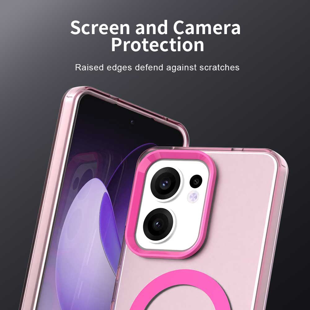 Husa MagSafe pentru Oppo Reno13 FS 5G / Reno13 F 4G / Reno13 F, Techsuit, CandyCase, Roz