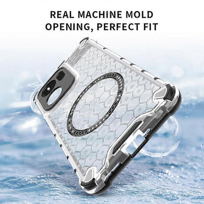 Husa MagSafe pentru Oppo Reno13 FS 5G / Reno13 F 4G / Reno13 F, Techsuit, HoneyComb Shield, Alba