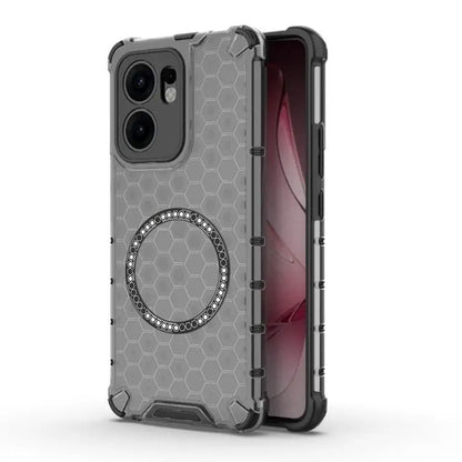 Husa MagSafe pentru Oppo Reno13 FS 5G / Reno13 F 4G / Reno13 F, Techsuit, HoneyComb Shield, Neagra