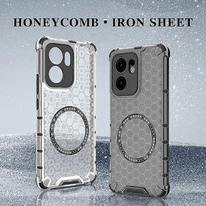 Husa MagSafe pentru Oppo Reno13 FS 5G / Reno13 F 4G / Reno13 F, Techsuit, HoneyComb Shield, Neagra