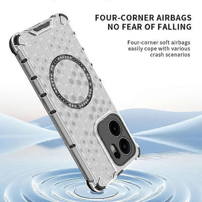 Husa MagSafe pentru Oppo Reno13 FS 5G / Reno13 F 4G / Reno13 F, Techsuit, HoneyComb Shield, Neagra