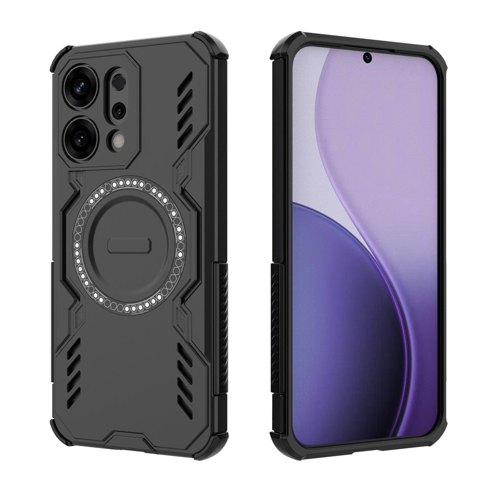 Husa MagSafe pentru Oppo Reno14, Techsuit, ArmorMag, Neagra
