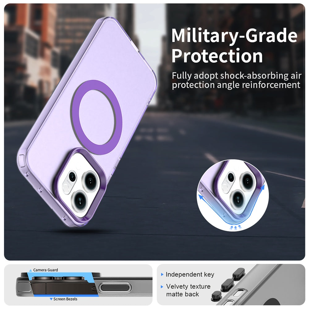 Husa MagSafe pentru Oppo Reno14, Techsuit, CandyCase, Mov