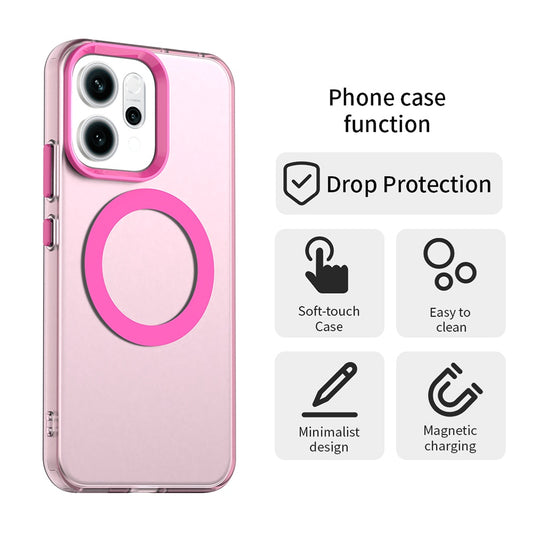 Husa MagSafe pentru Oppo Reno16 F / Reno16 FS, Techsuit, CandyCase, Roz
