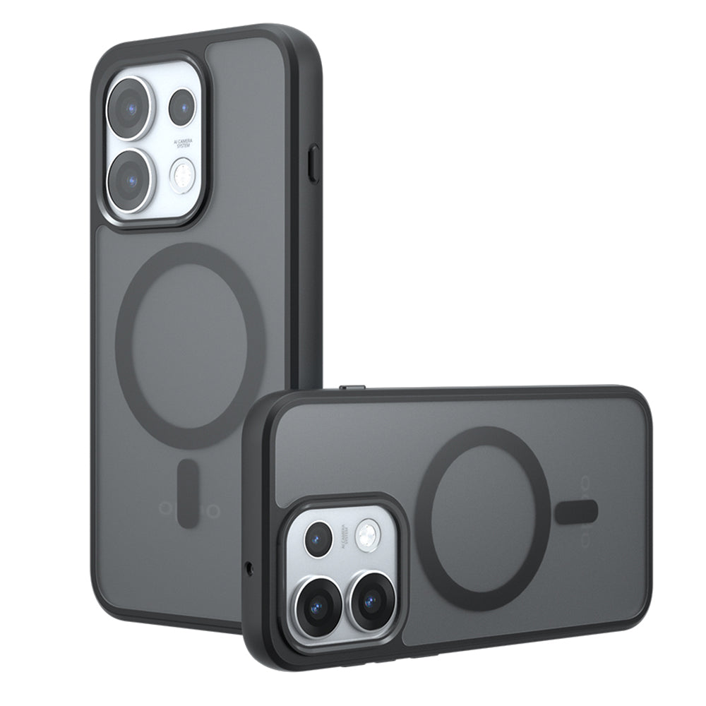 Husa MagSafe pentru Oppo Reno16 Pro, Techsuit, PureFrost, Neagra Satinata