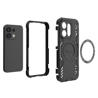 Husa MagSafe pentru Oppo Reno16 / Reno16 Pro, Techsuit, ArmorMag, Neagra
