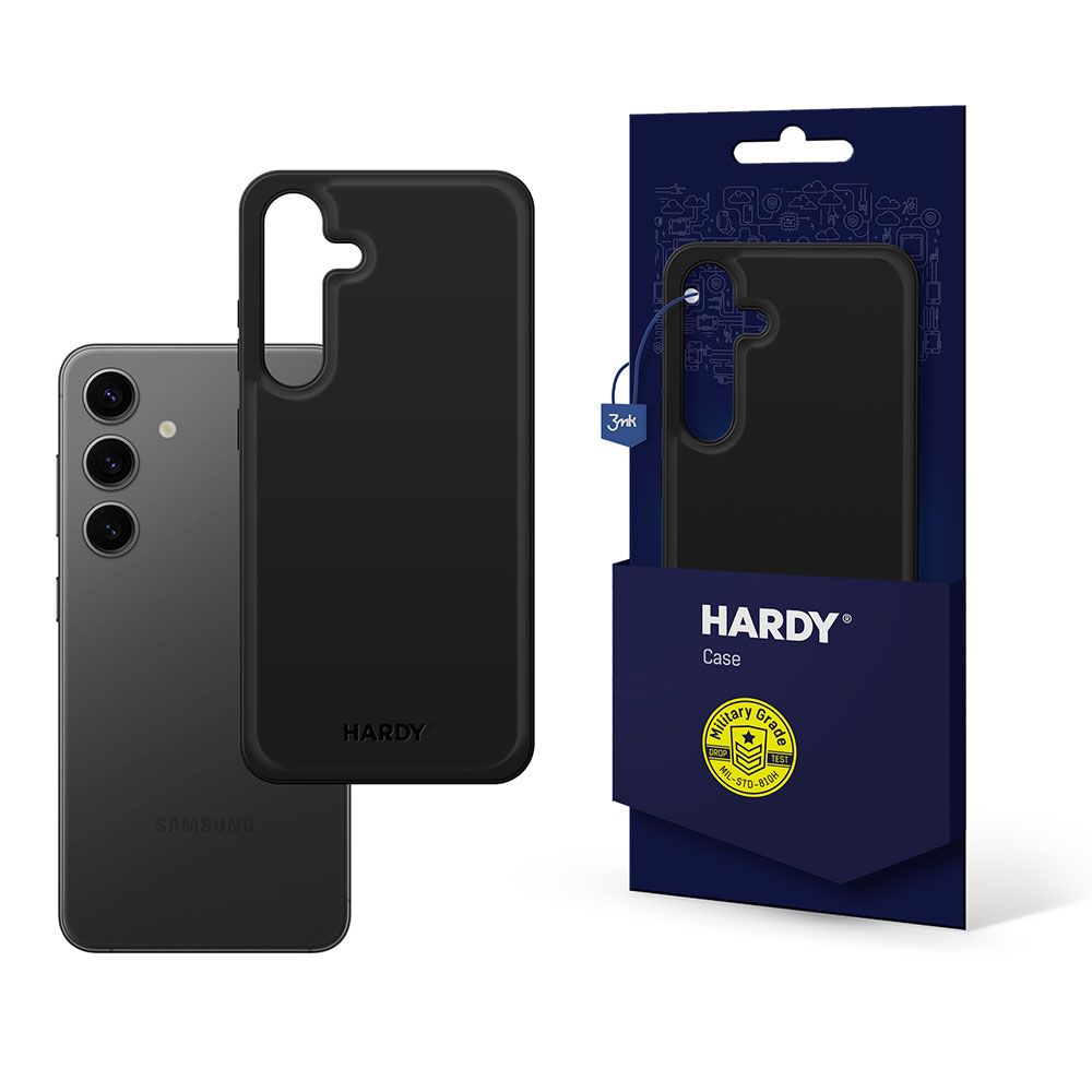 Husa MagSafe pentru Samsung Galaxy S24 S921, 3MK, Hardy Silky Leather, Neagra