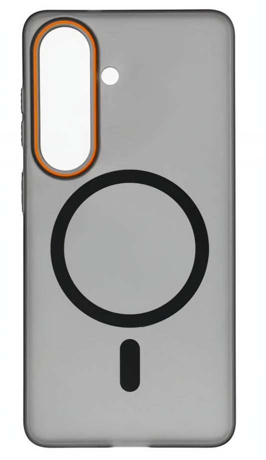 Husa MagSafe pentru Samsung Galaxy S26 S942, OEM, Go Orange, Neagra