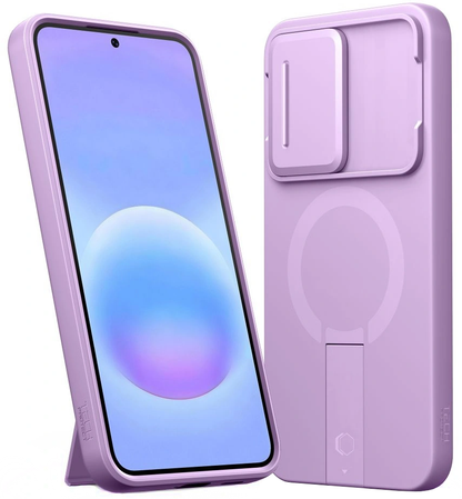 Husa MagSafe pentru Samsung Galaxy A57 5G, Tech-Protect, Kevlar Aura, Violet