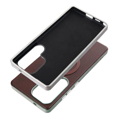 Husa MagSafe pentru Samsung Galaxy A56 A566, OEM, Gentleman Mag, Maro
