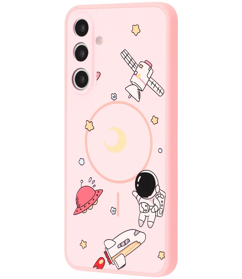 Husa MagSafe pentru Samsung Galaxy S26 Ultra S948, OEM, Cartoon Astronaut, Roz