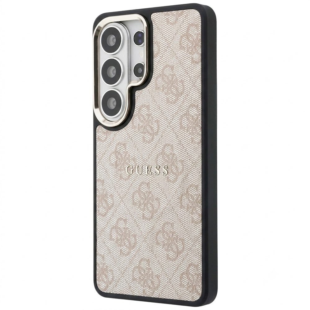 Husa MagSafe pentru Samsung Galaxy S26 Ultra S948, Guess, 4G Embossed Ring, Roz