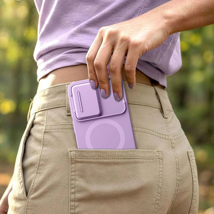 Husa MagSafe pentru Samsung Galaxy A57 5G, Tech-Protect, Kevlar Aura, Violet