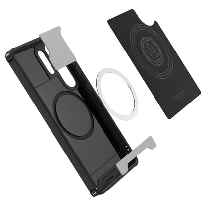 Husa MagSafe pentru Samsung Galaxy S25 Ultra S938, Spigen, Mag Armor, Neagra ACS08913