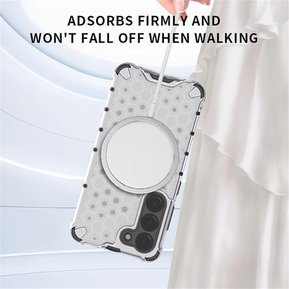 Husa MagSafe pentru Samsung Galaxy A05 A055, Techsuit, HoneyComb Shield, Alba