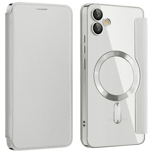 Husa MagSafe pentru Samsung Galaxy A05 A055, Techsuit, SmartMag Book, Gri