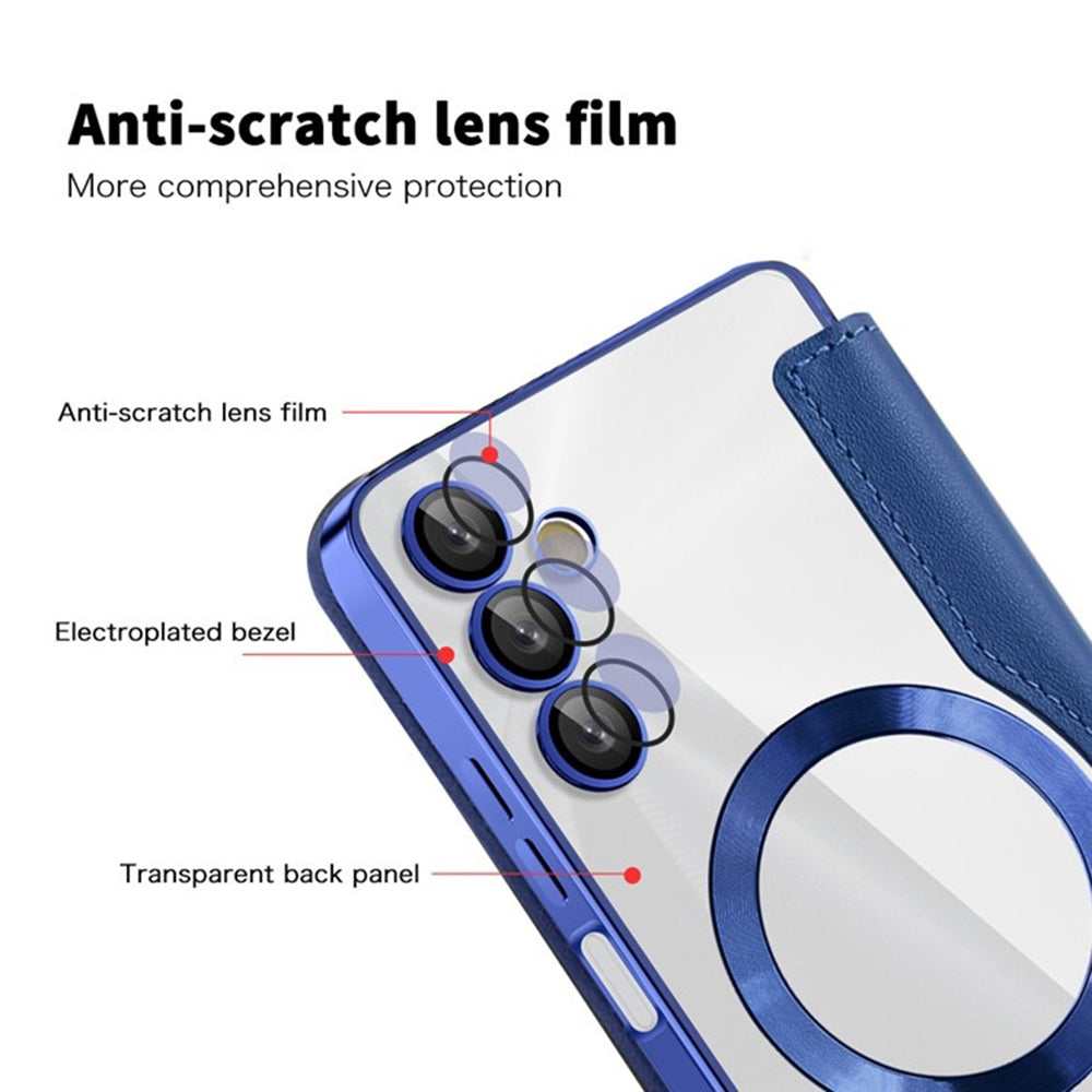 Husa MagSafe pentru Samsung Galaxy A05s A057, Techsuit, SmartMag Book, Albastra