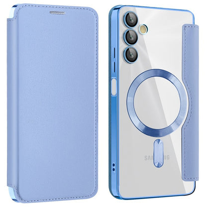Husa MagSafe pentru Samsung Galaxy A05s A057, Techsuit, SmartMag Book, Bleu