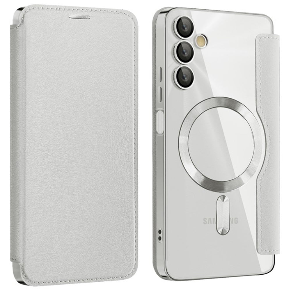Husa MagSafe pentru Samsung Galaxy A05s A057, Techsuit, SmartMag Book, Gri