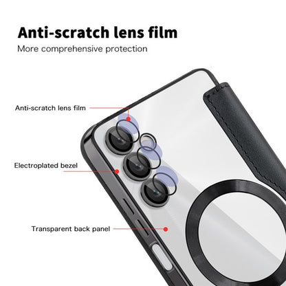 Husa MagSafe pentru Samsung Galaxy A05s A057, Techsuit, SmartMag Book, Neagra