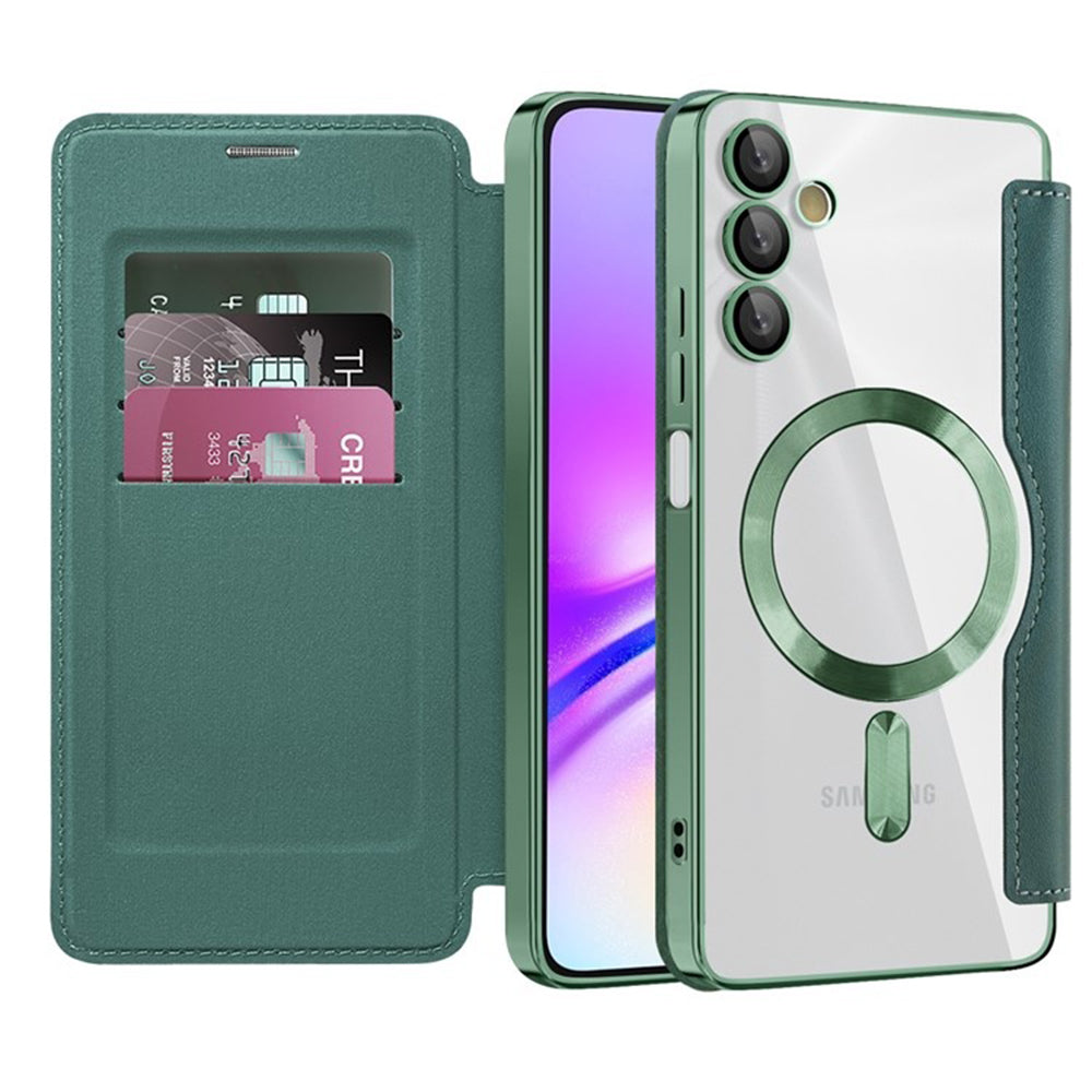 Husa MagSafe pentru Samsung Galaxy A05s A057, Techsuit, SmartMag Book, Verde