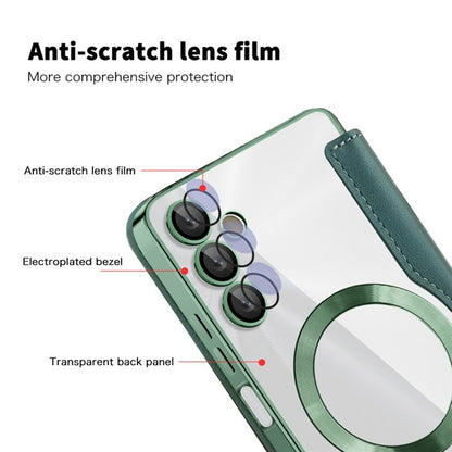 Husa MagSafe pentru Samsung Galaxy A05s A057, Techsuit, SmartMag Book, Verde